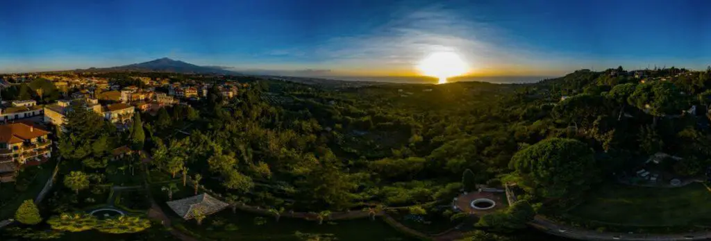 DJI Mini 3 Pro Panorama with the sun in the frame