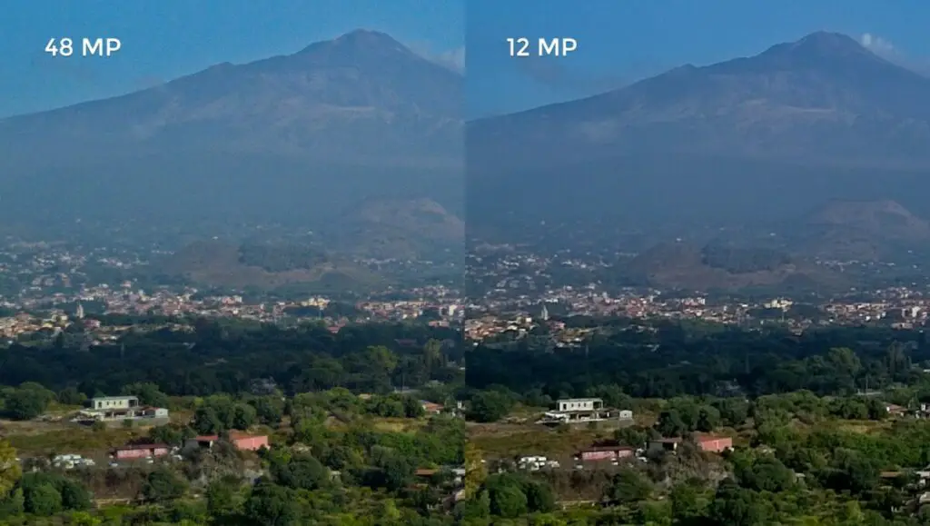 48MP vs 12MP zoomed-in images with the Mini 3 Pro (photos by Vicvideopic)