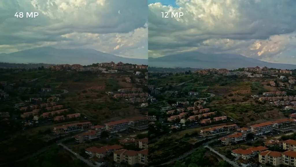 48MP vs 12MP photo with Mini 3 Pro in a relatively high dynamic range image. Photo taken by Vicvideopic