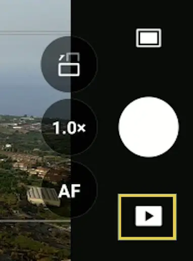 The Play button in DJI Fly App