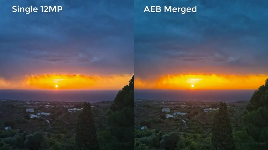 Single image vs 5 AEB photos merged to HRD