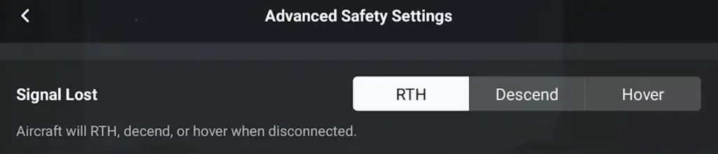 DJI Mini 4 Pro: Advanced Safety Settings in case of signal lost