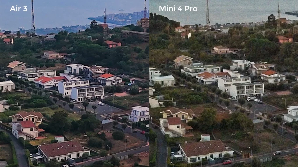 DJI Mini 4 Pro vs Air 3: Photo comparison at deep zoom