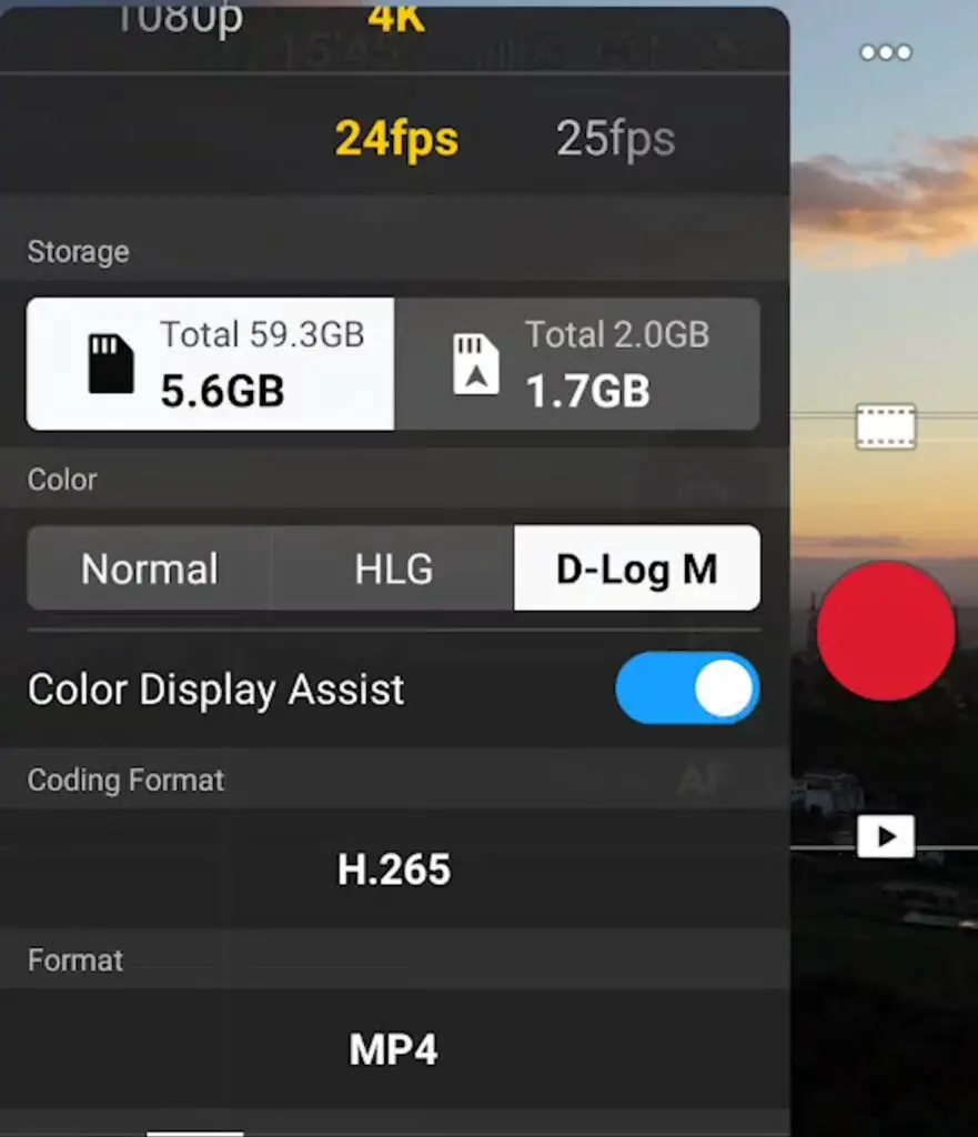 DJI Mini 4 Pro: Color Display Assist for D-Log M