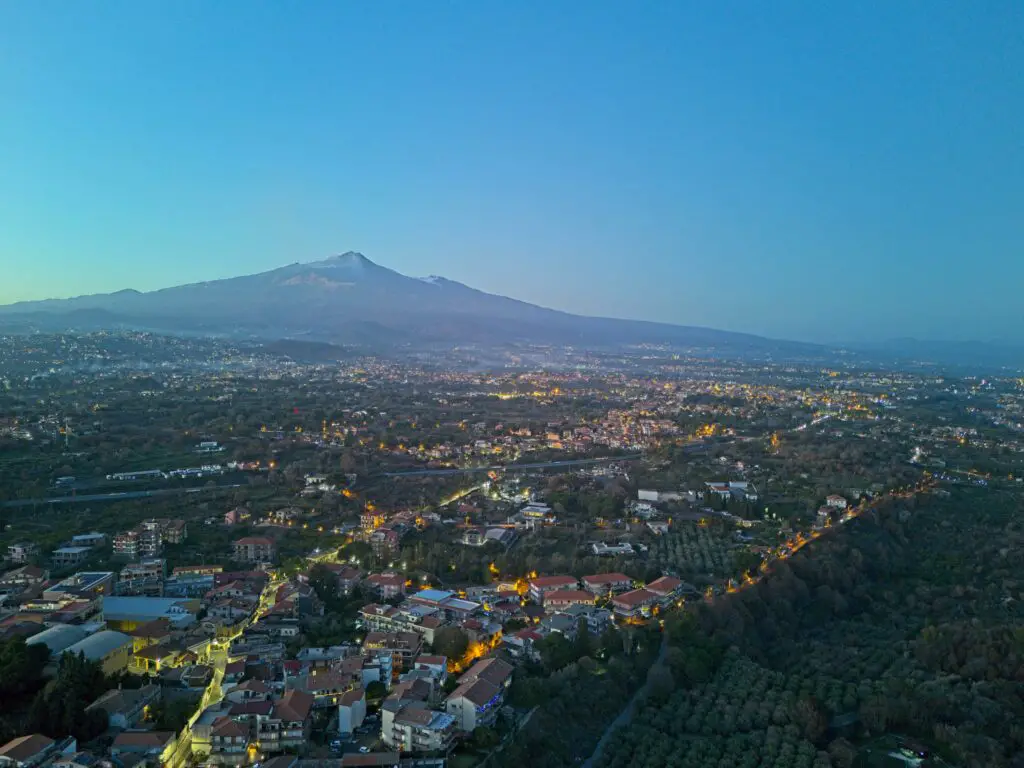 Mount Etna in Sicily after sunset. Photo taken in 48 MP mode with a Mini 4 Pro by Vicvideopic