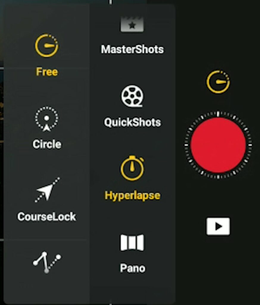 DJI Mini 3 Pro: the four Hyperlapse modes